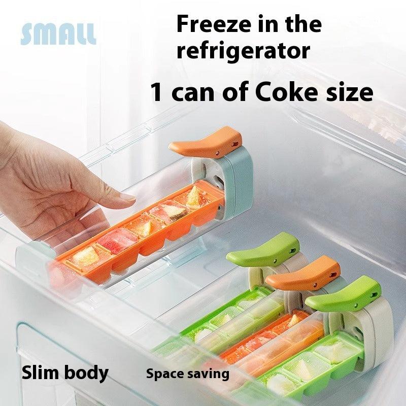 Ice Cube Mold Household Ice Maker Food Grade Press Ice Tray Ice Cube Maker Ice Tray Mold With Storage Box Kitchen Gadget - Wizcoffer