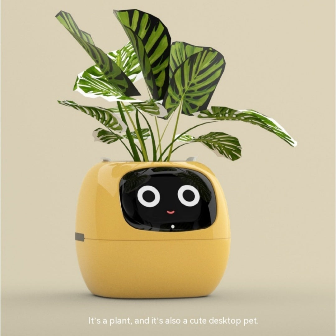 Facial Expression Control Intelligent Ivy Smart Flower Pot - Wizcoffer