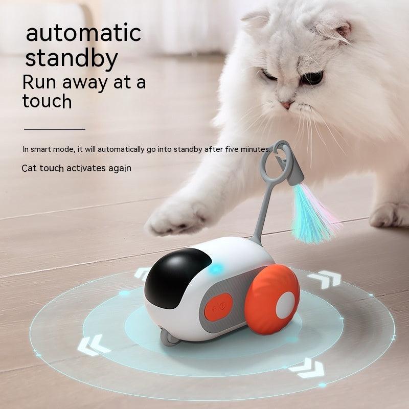 Remote Control Interactive Cat Car Toy USB Charging Chasing Automatic Self-moving Remote Smart Control Car Interactive Cat Toy Pet Products - Wizcoffer