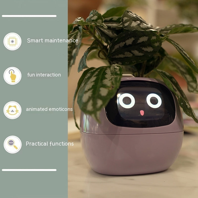 Facial Expression Control Intelligent Ivy Smart Flower Pot - Wizcoffer