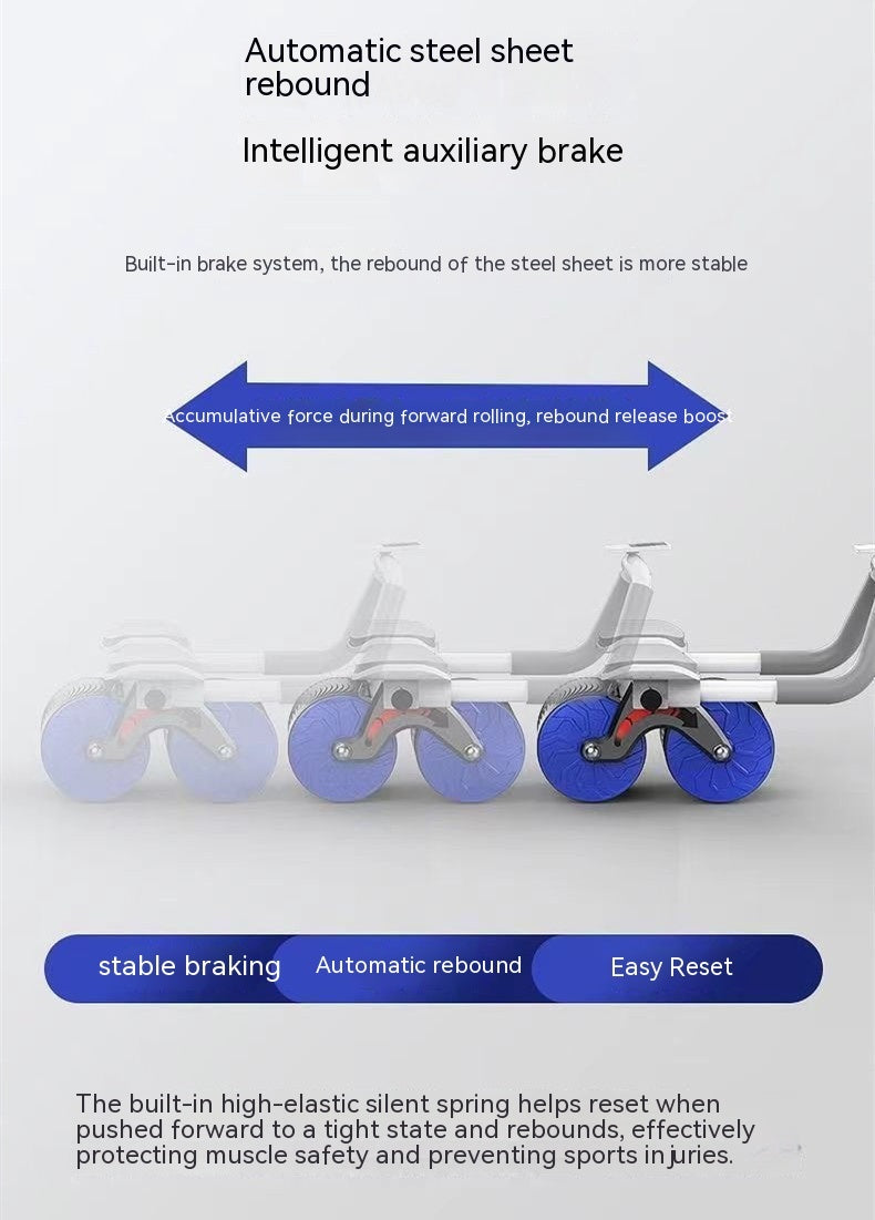 Abdominal Wheel Automatic Rebound Belly Contracting And Abdominal Rolling Exercise - Wizcoffer