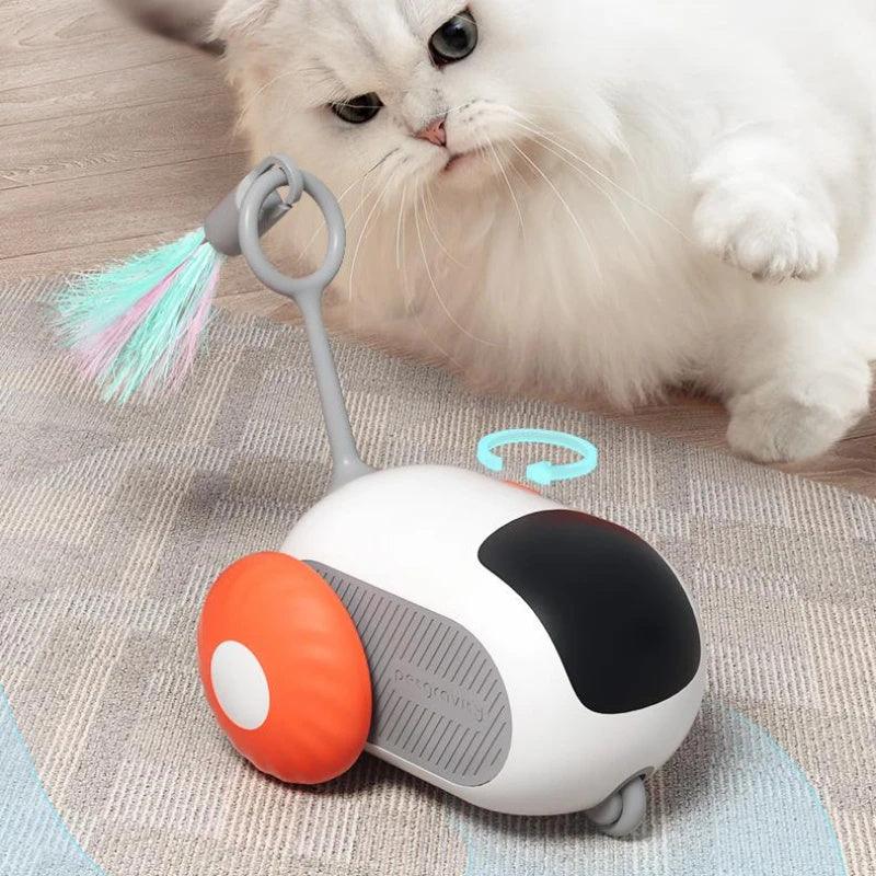 Remote Control Interactive Cat Car Toy USB Charging Chasing Automatic Self-moving Remote Smart Control Car Interactive Cat Toy Pet Products - Wizcoffer