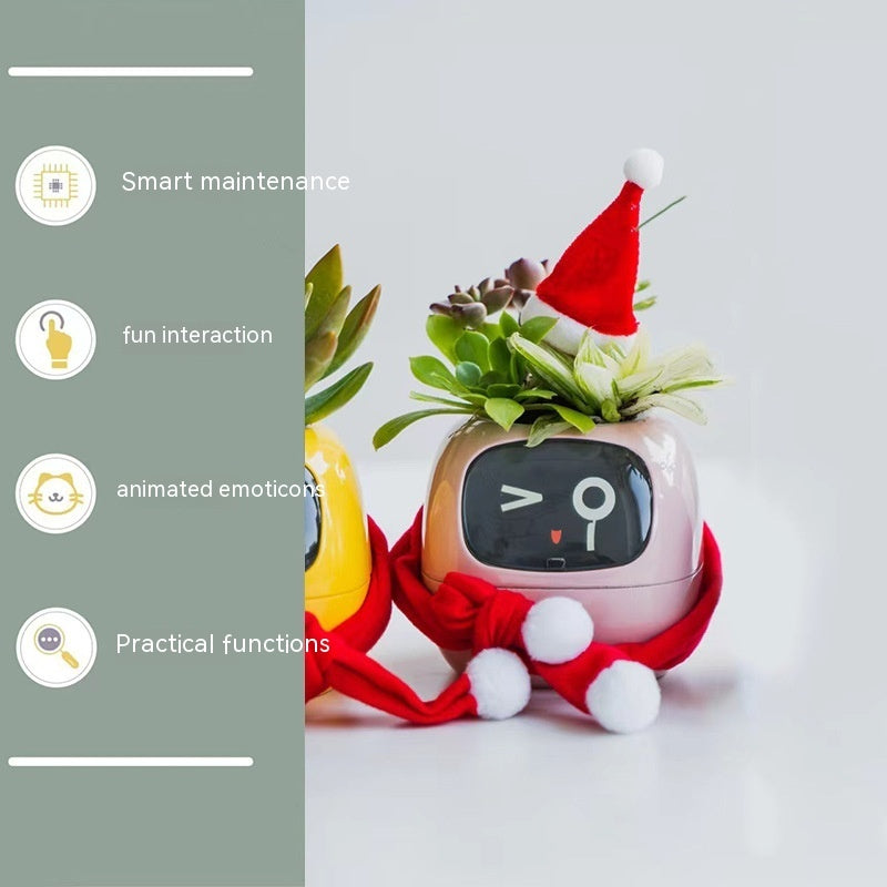 Facial Expression Control Intelligent Ivy Smart Flower Pot - Wizcoffer