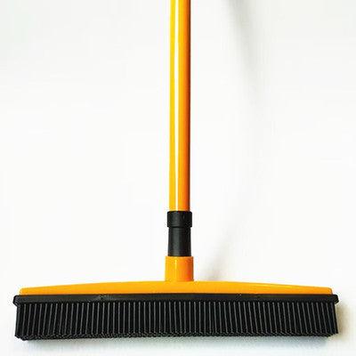 Pet hair removal broom long handle scrub brush retractable floor brush cleaning broom rubber brush cleaning cat dog hair - Wizcoffer