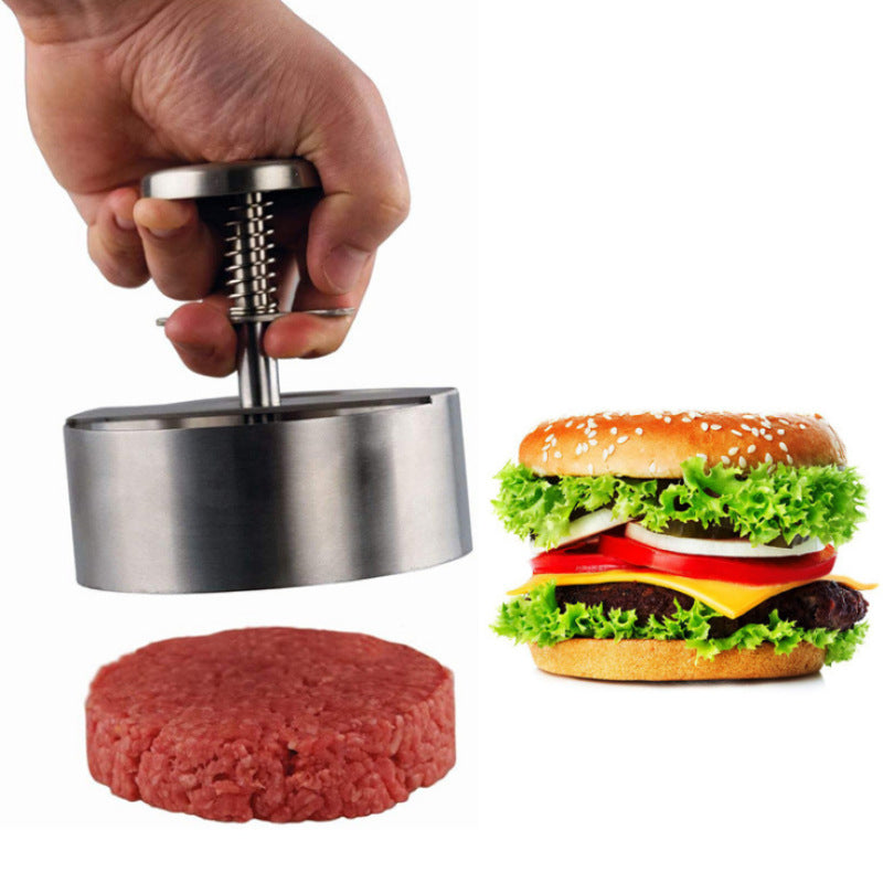 Stainless Steel Patties Mould Burger Meat Press Kitchen Gadgets - Wizcoffer