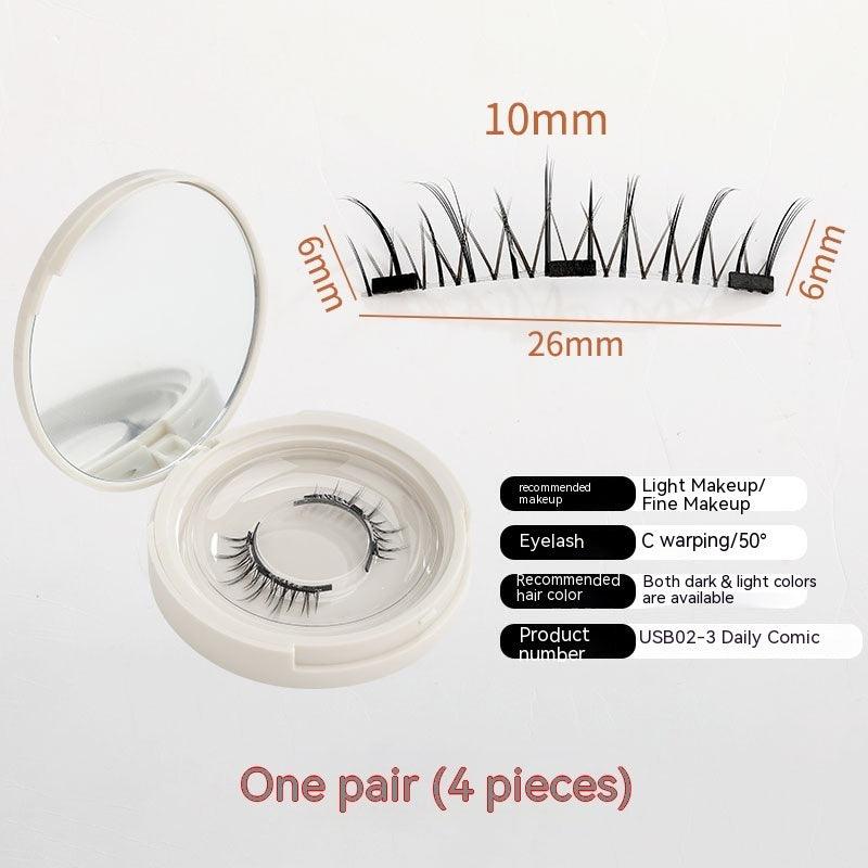 A Pair Of Super Natural Eyelashes Without Glue, Makeup Magnet - Wizcoffer