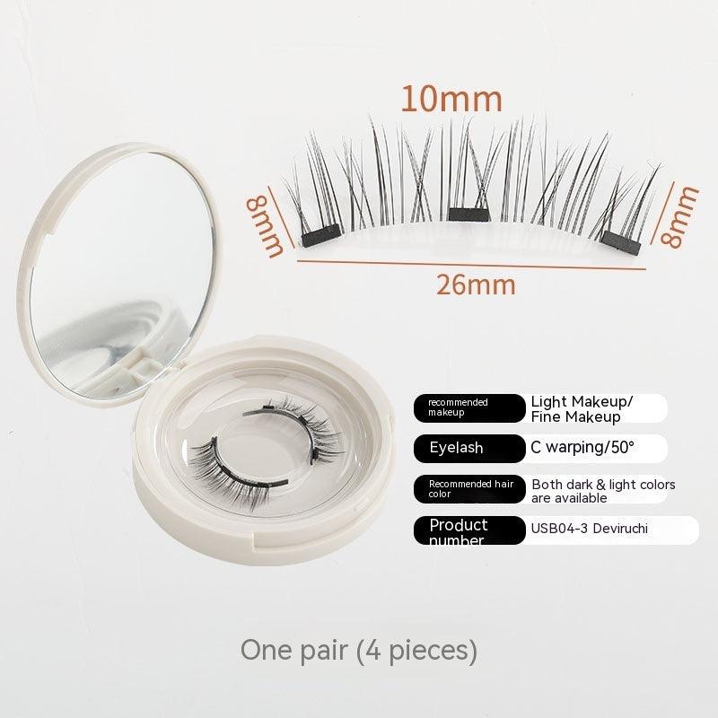 A Pair Of Super Natural Eyelashes Without Glue, Makeup Magnet - Wizcoffer