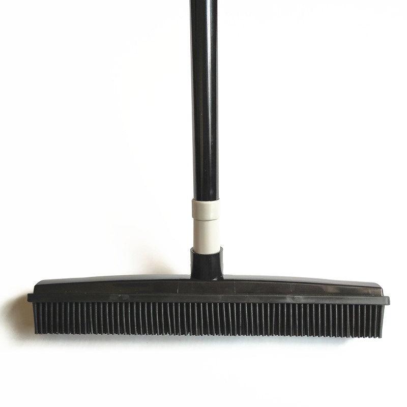 Pet hair removal broom long handle scrub brush retractable floor brush cleaning broom rubber brush cleaning cat dog hair - Wizcoffer