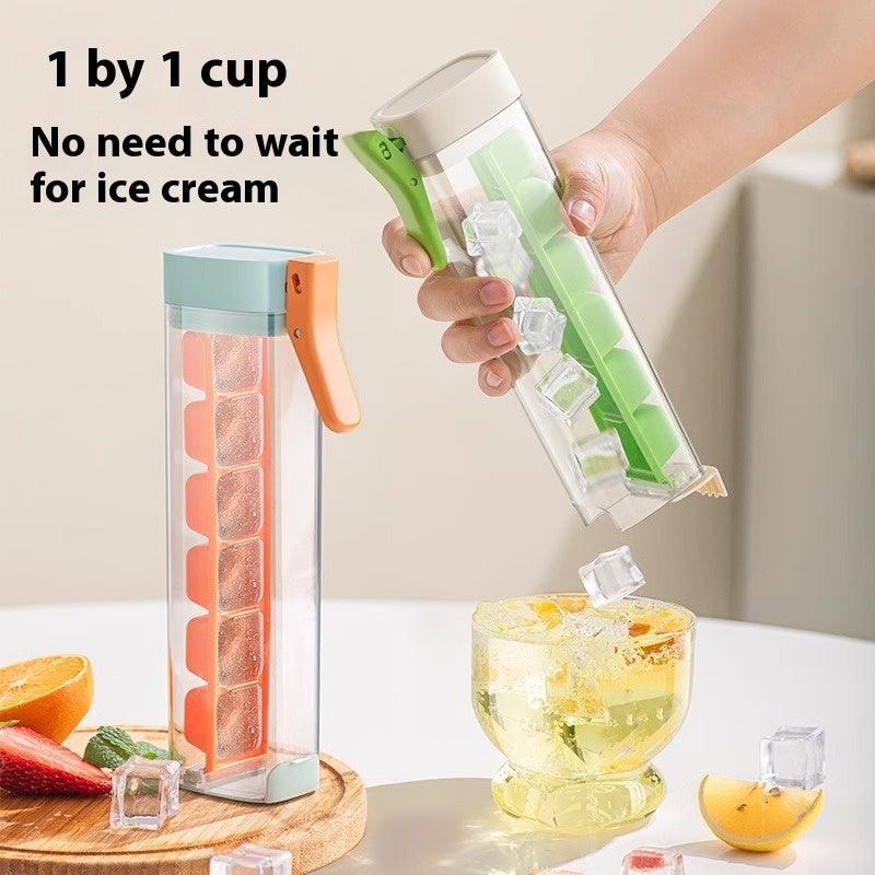 Ice Cube Mold Household Ice Maker Food Grade Press Ice Tray Ice Cube Maker Ice Tray Mold With Storage Box Kitchen Gadget - Wizcoffer