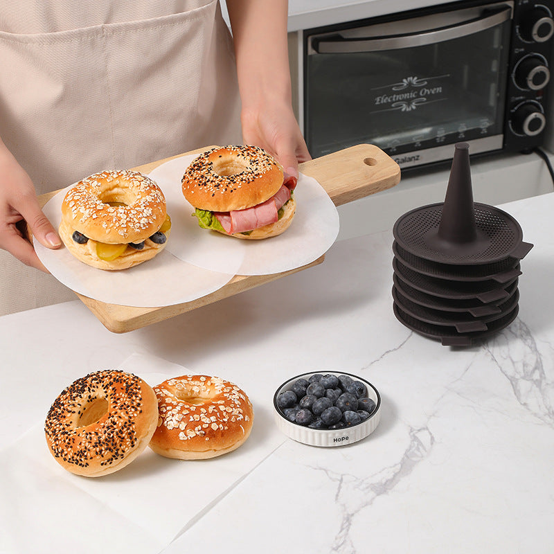 Baking Tool 6-piece Bread Donut Silicone Mold - Wizcoffer