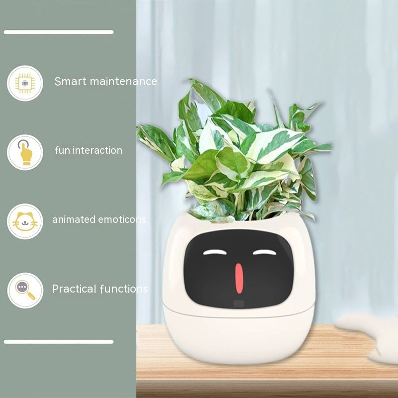 Facial Expression Control Intelligent Ivy Smart Flower Pot - Wizcoffer