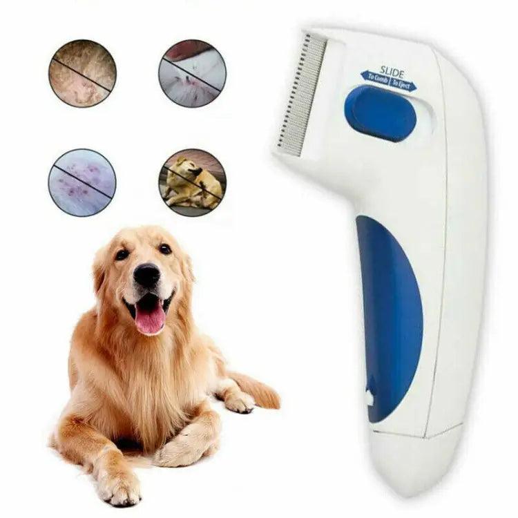 Pet Cat Dog Electric Terminator Brush Anti Removal Kill Lice Cleaner Electric Head Pet Fleas Electronic Lice Comb For Dog - Wizcoffer