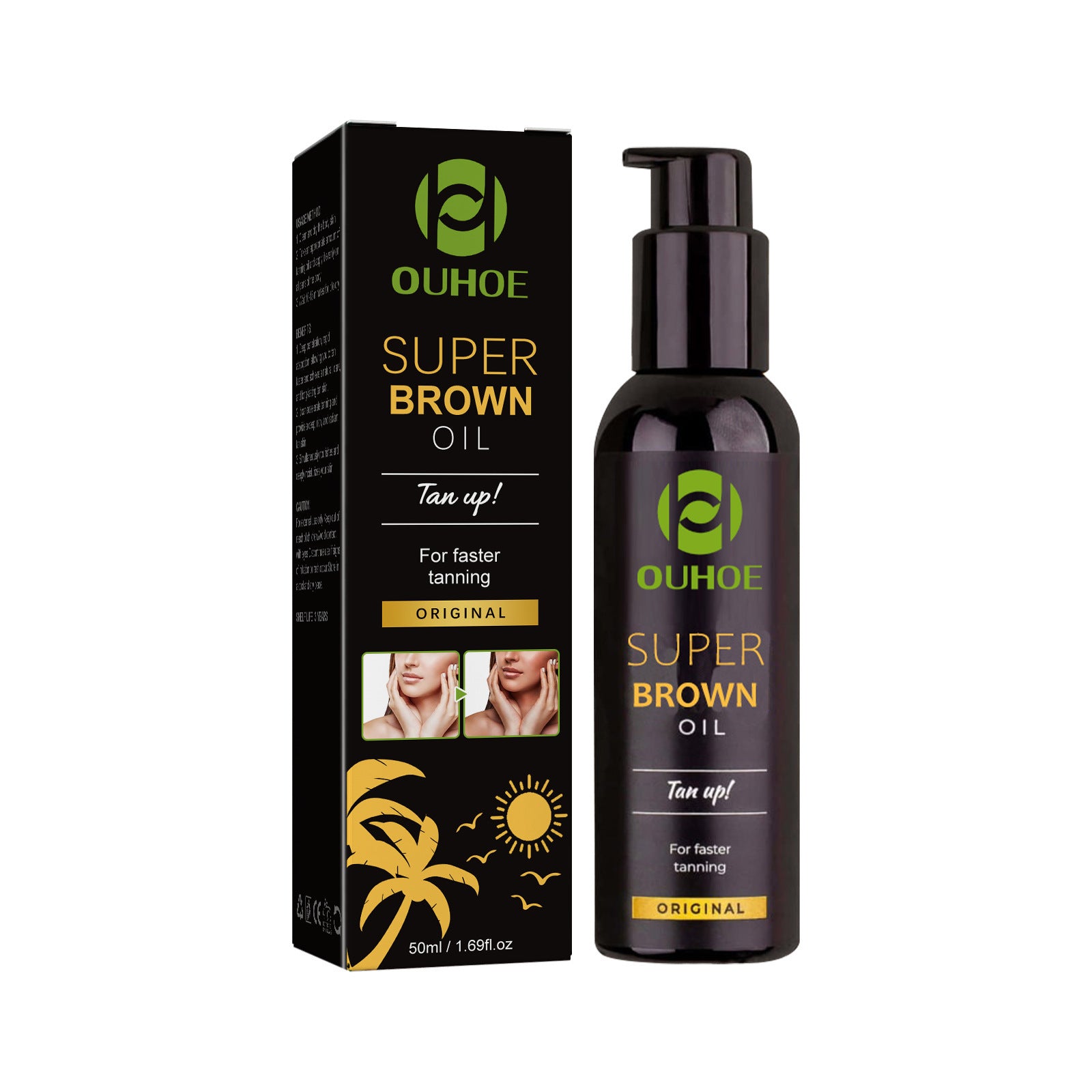 Summer Seaside Sun-aid Dark Brown Bronze Body Self-tanning Oil Moisturizing Skin Moisturizing - Wizcoffer