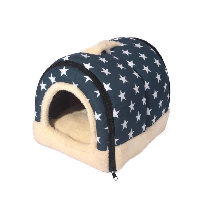 Pet Teddy Dog Cat Tent Foldable Four Seasons Universal Washable - Wizcoffer