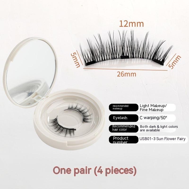 A Pair Of Super Natural Eyelashes Without Glue, Makeup Magnet - Wizcoffer