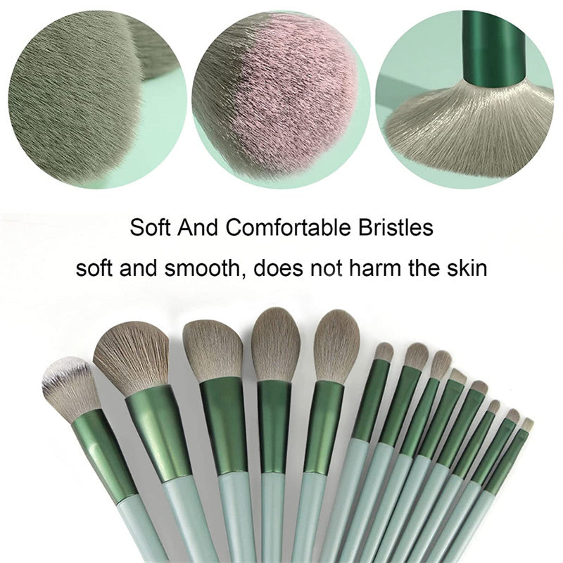 13Pcs Makeup Brush Set Make Up Concealer Brush Blush Powder Brush Eye Shadow Highlighter Foundation Brush Cosmetic Beauty Tools - Wizcoffer