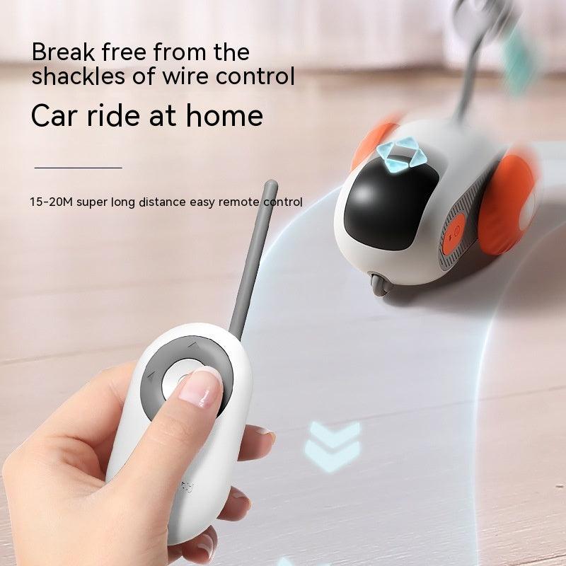 Remote Control Interactive Cat Car Toy USB Charging Chasing Automatic Self-moving Remote Smart Control Car Interactive Cat Toy Pet Products - Wizcoffer